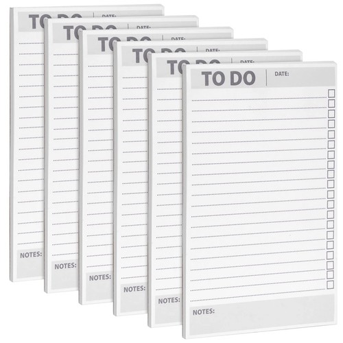 6 Pack To Do List Notepads, Daily Reminder Checklist (8.5 x 5.5 In, 60 Sheets...
