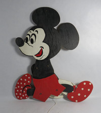 Hampelmann aus Holz Mickey Mouse - H&ouml;he 40 cm