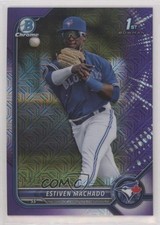 2022 Bowman Chrome Prospects Mega Box Purple Mojo Refractor Estiven Machado 09br