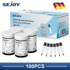 SEJOY Blutzuckerteststreifen 100 Stk.f&uuml;r BG201/202/203 Blutzuckermessger&auml;t mg/dL