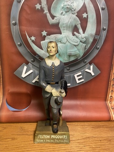 Felton And Son Distillery 1930s Chalk Statue Pilgrim Rum Boston