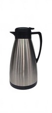 Stainless Steel Thermal Coffee Carafe with Black Handle and Lid