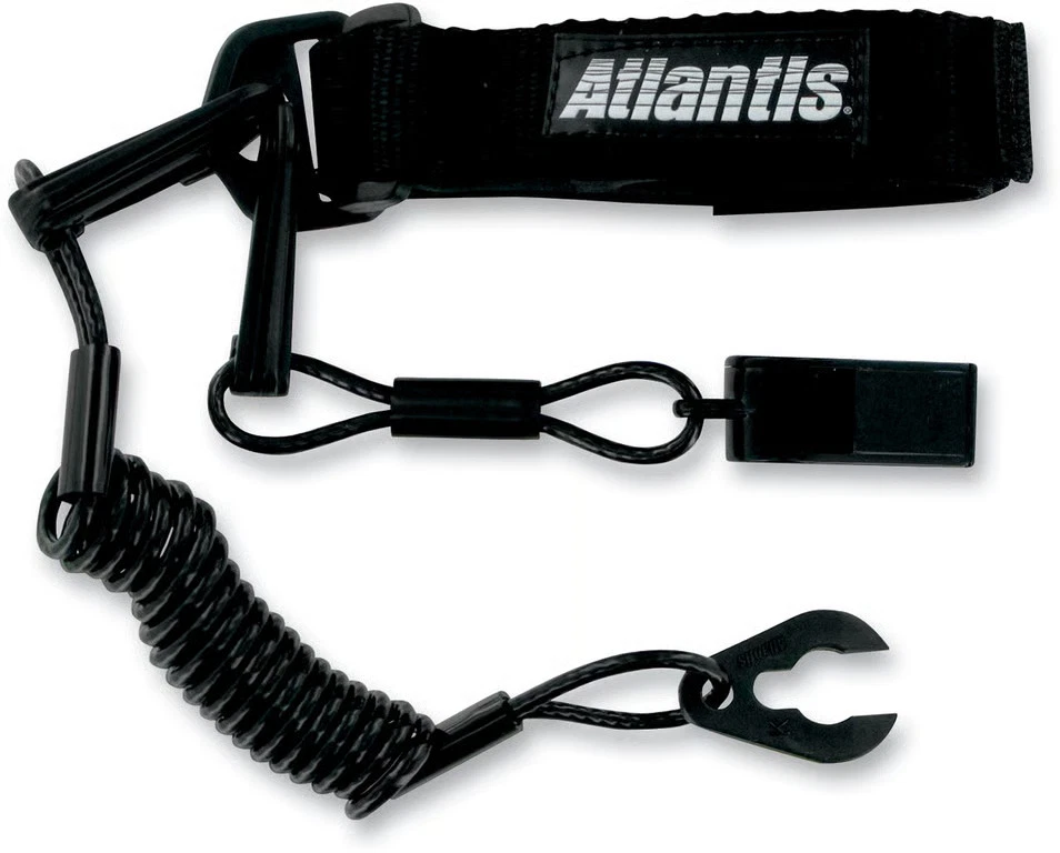 Atlantis Pro Floating Lanyard with Whistle - Black Watercraft PWC A2109PFW - Image 4 of 4