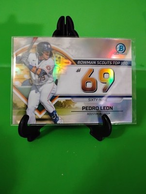 J3 2023 Bowman - Bowman Scouts Top 100 Pedro Leon #BTP-69 (RC)
