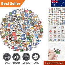 Cute 100-Piece Kawaii Cartoon Doodle Sticker Pack - Perfect for Personalization