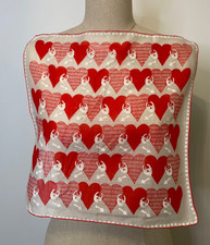 Vintage- Hearts, Locks & Keys Cotton Handkerchief/Hankie- NOS