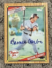 BERNIE CARBO 2020 TOPPS ARCHIVES AUTO 1989 SENIOR LEAGUE WINTER HAVE SP /69