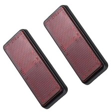 2 Pcs M5x0.8 Red Rectangle Universal Screw Mount Reflective Warning Reflector
