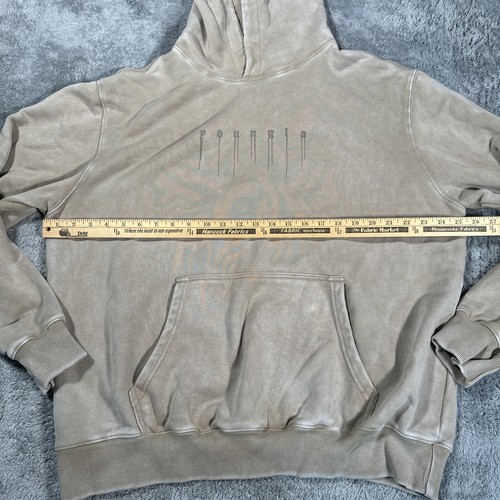 YoungLa Drippy Skull Hoodie Tan Men’s SZ XL Thick Heavy Pullover Baggy Y2K Hip - Picture 10 of 12