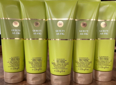 5 (FIVE) GUILTY AS FIG 8oz Shea & Hyaluronic Acid CREAM Bath and Body Works