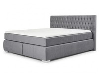 Modernes Graues 200х200 Boxspringbett Mit Matratze Und Toppers Betten