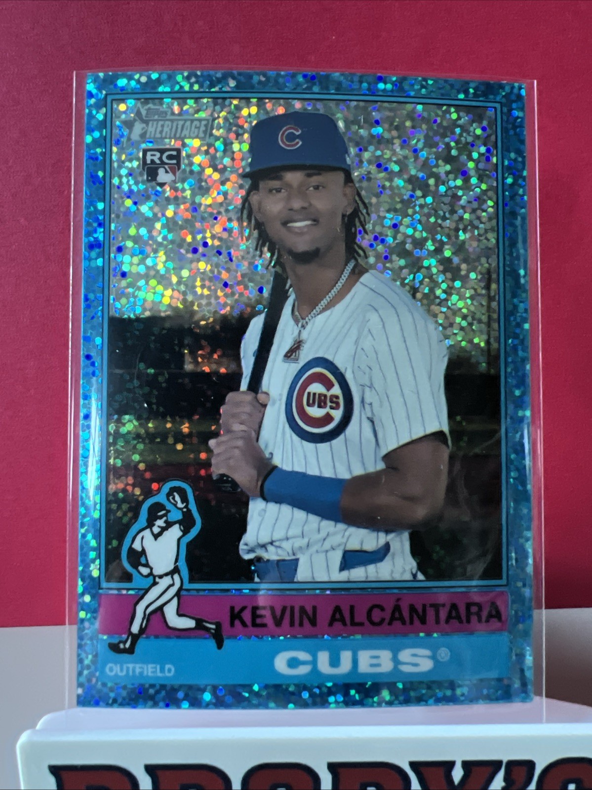 2025 Topps Heritage - Kevin Alcantara #353 Chrome Aqua Sparkle Refractor (RC)