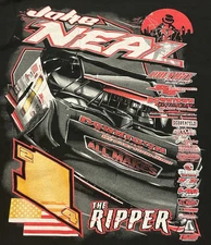 Jake The Ripper Neal Shirt Mens Black Racing Graphic 2XL XX