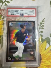 2015 Bowman Draft 1ST Chrome Black Asia Refractor Kyle Tucker #75 PSA 10