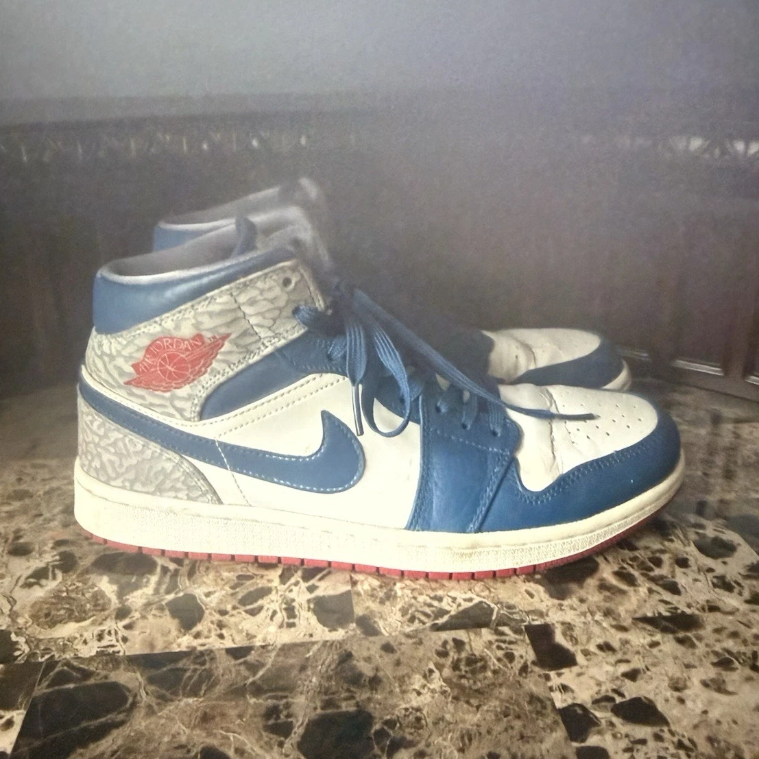 Jordan 1 Mid Cement True Blue for Sale | Authenticity Guaranteed