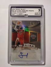 Graded PLG (China) - Jonas Valunciunas Auto #'d /99. In Flight Red Prisms NBA