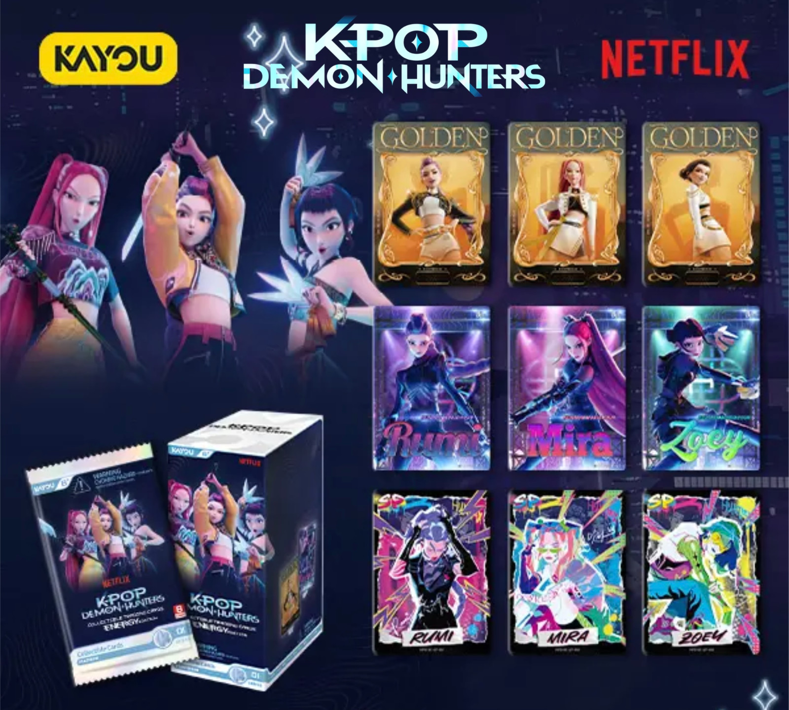 CARTES OFFICIELLES K-POP DEMON HUNTERS CLASSIC / ENERGY KPOP KAYOU NETFLIX CARD 2