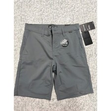 Hurley Boys H2O-DRI 2-Way Stretch Walk Shorts Cool Gray 981307-K26 Size 14