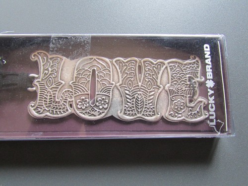 Lucky Brand Love Bookmark Tassels Silver Metal New Vintage in Original Packaging - Picture 2 of 10