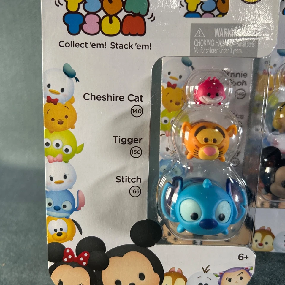 Disney Tsum Tsum Series 1 Jakks Pacific Vinyl Figure Lot Cheshire Tigger Stitch - Image 2 of 4