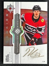2022-23 Ultimate Collection #UE-LR Lukas Reichel RC Rookies Auto Blackhawks