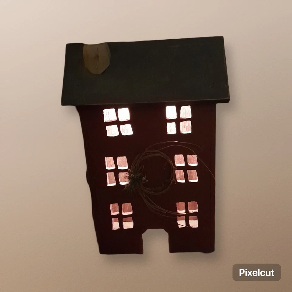  Caja de sal de campo primitiva de 2 pies granja de madera con luz Foto 2 de 4