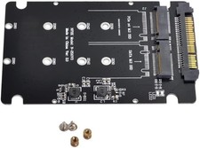 SFF-8639 NVME U.2 to Combo NGFF M.2 M-Key SATA PCIe SSD Adapter for Mainboard...