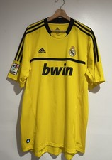 Adidas Real Madrid 2010-11 #1 Casillas Yellow Soccer Football Jersey Mens XL