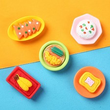 20 Pcs Tiny Snack Decoration Dollhouse Kitchen Series Model Japanese Miniature