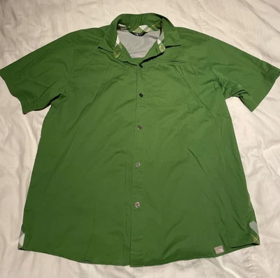THE NORTH FACE Original Herren Kurzarmhemd Trekking Outdoor Shirt Grün XL - Bild 1 von 4
