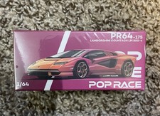 Pop Race 1:64 Lamborghini Countach LPI 800-4 Blu Hal Metallic Diecast PR64 175