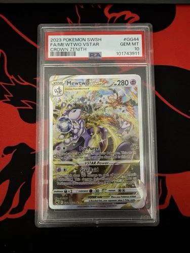 New ListingPokémon Mewtwo VSTAR GG44/GG70 Crown Zenith Galarian Gallery Holo PSA 10