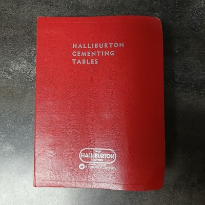 Halliburton Cementing Tables Book 1981 Engineering Red Book Spiral Bound