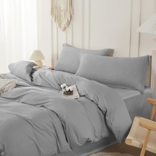 Duvet Cover Set Queen Size 100 Organic Cotton Queen 90"x90" Gray Cotton