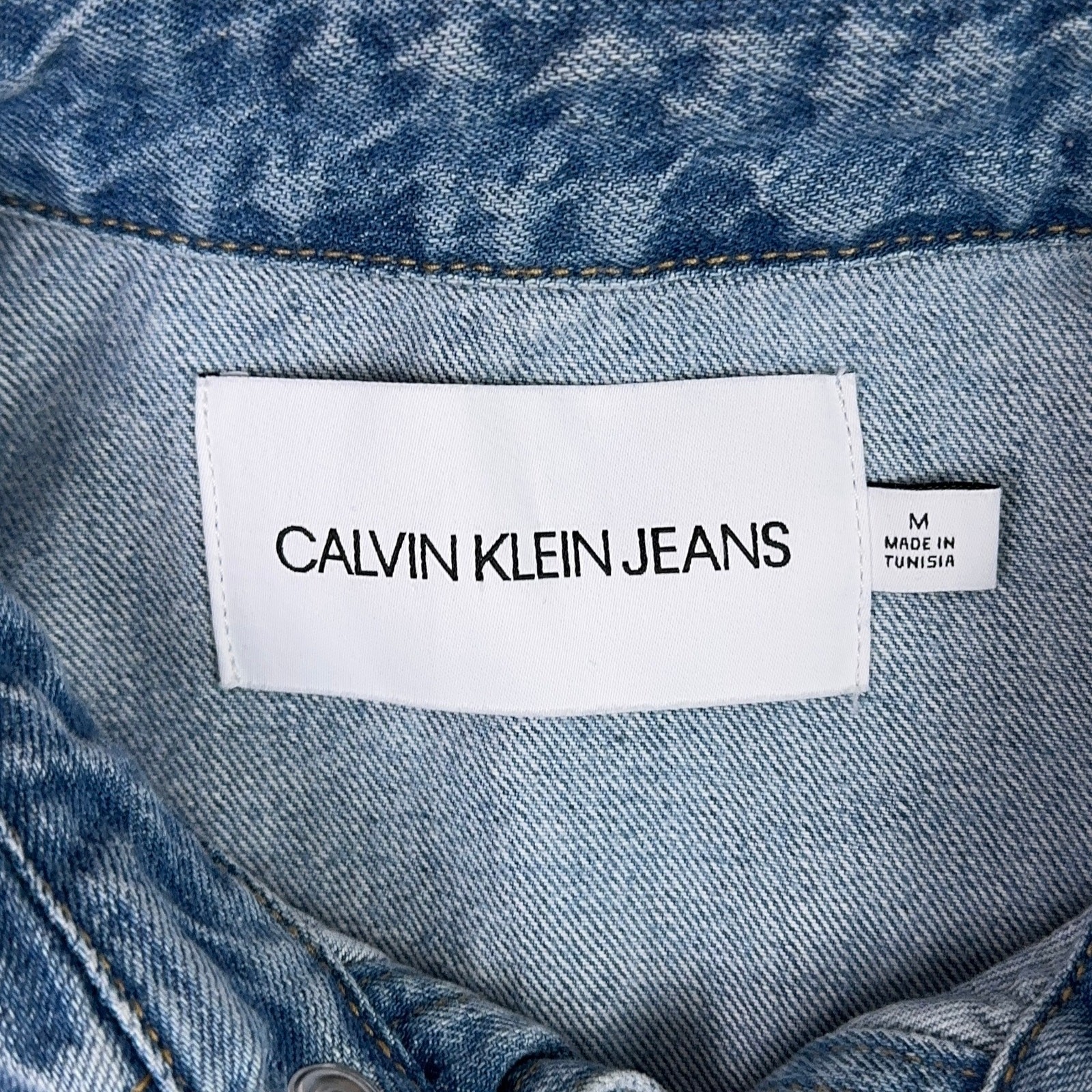 Calvin Klein Jeans Patchwork Snap Denim Shirt Jac… - image 2