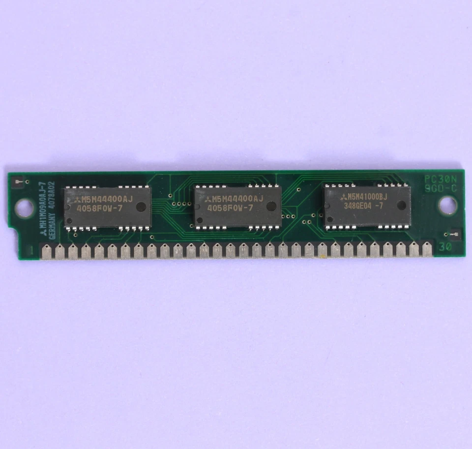 30 Pin 8MB RAM (8x1MB Modules) Parity 5V 70ns Mitsubishi Memory *TESTED+REPORT* - Image 2 of 4