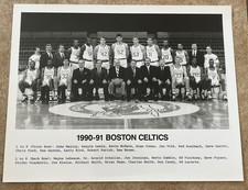 1990 - 91 Boston Celtics 8x10 Team Photo NBA Basketball Larry Bird McHale Parish