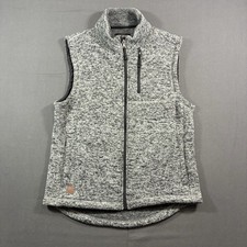 Cody James Men s L Gray Black Marled Knit Full Zip Western Vest Chest Pocket