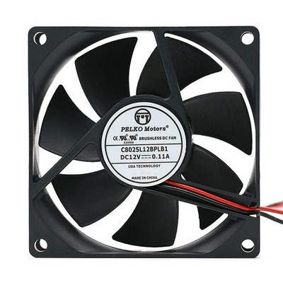 PELKO MOTORS C8025L12BPLB1 12V 0.11A 8025 Quiet Computer Power Chassis Fan #zb