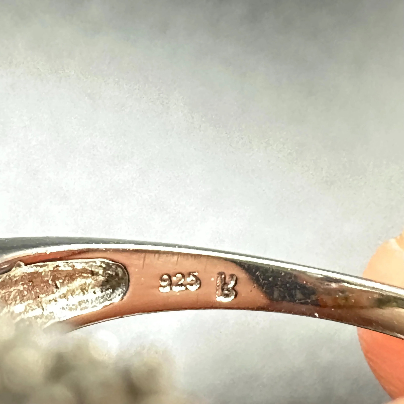 Sterling Silver Statement Ring with Gemstone, Siz… - image 10