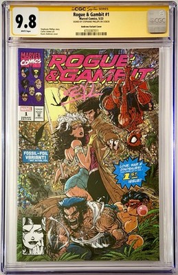 Rogue & Gambit 1 - CGC SS 9.8 Kaare Andrews Variant Signed by Stephanie Phillips