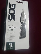SOG Instinct Mini Fixed Blade 4.8" Tactical Skeletonized Knife with Sheath