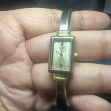 VTG CITIZEN 5421-K15044 Quartz Two Tone Women's Watch 15mm Sz. 6.5 Broken Crown