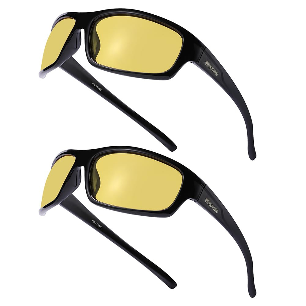 Night Vision Glasses for Men and Women, Driving Eyewear Wrap Around Yellow Le...