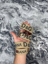 Vintage Dolce Gabbana Belt Monogram DG Y2K Men Beige