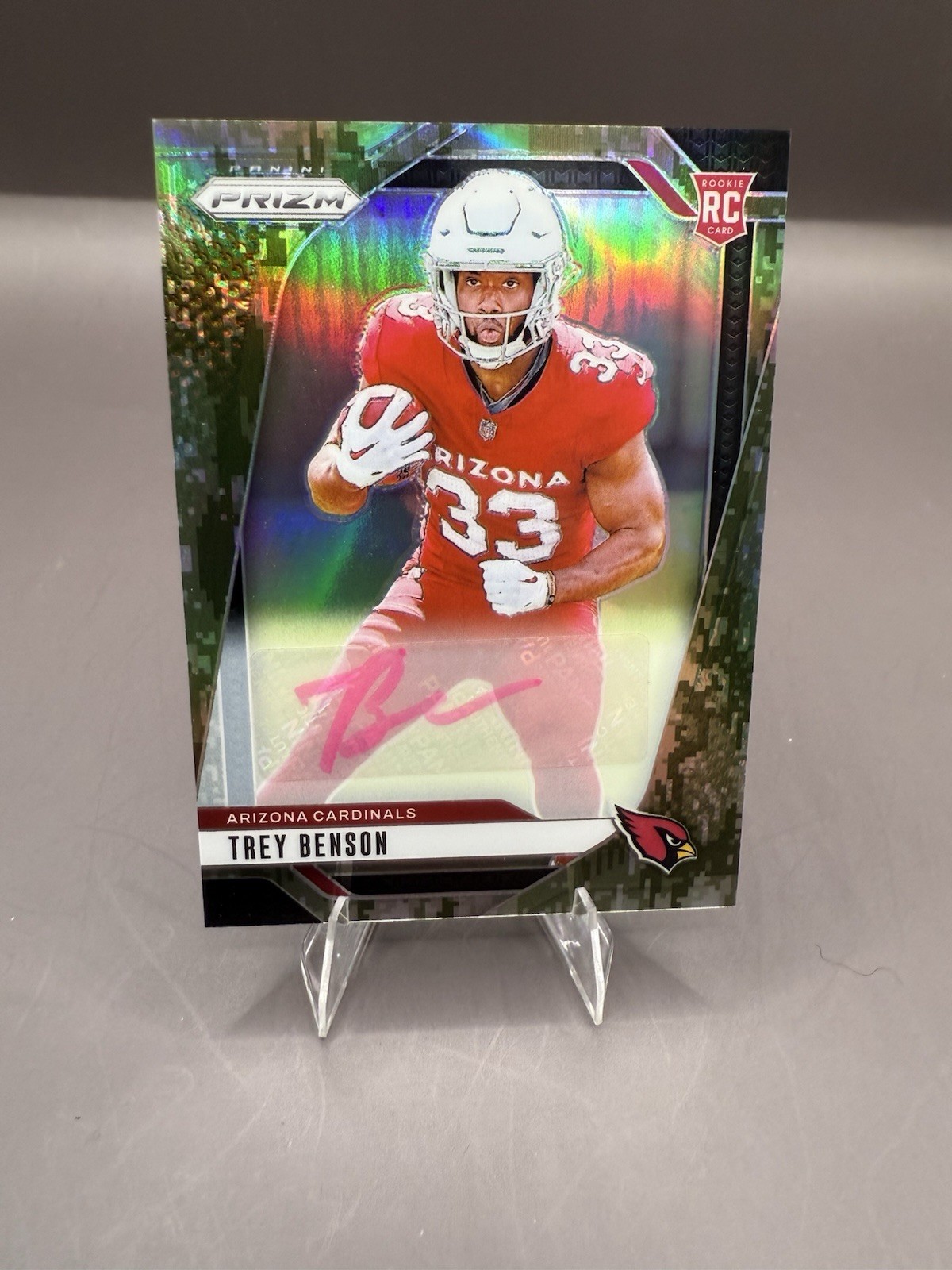 2024 Panini Prizm Trey Benson Auto RC Camo Rookie 3/25 Cardinals