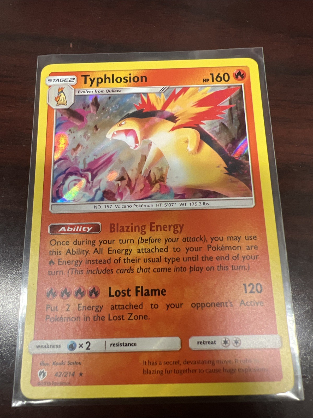 Typhlosion 42/214 Lost Thunder Holo Pokemon TCG