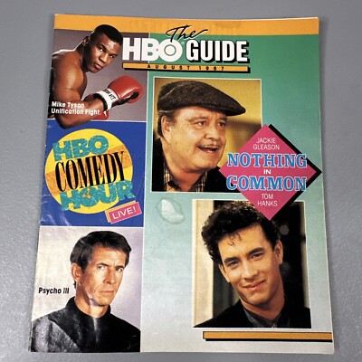 HBO Guide TV Movie Program Guide August 1987 Mike Tyson Tom Hanks Jackie Gleason