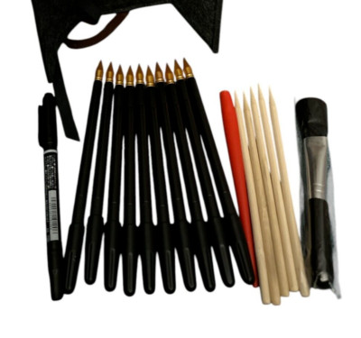 Scratch Art Painting Tools 19 Pieces Scratching Drawing Art Tool Set w/ Bag