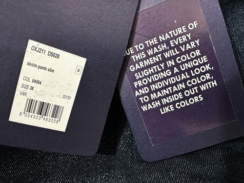 Roberto Cavalli Class Men's Slim Straight Jeans in DK Wash Blue SZ.38 NWT - Picture 10 of 11